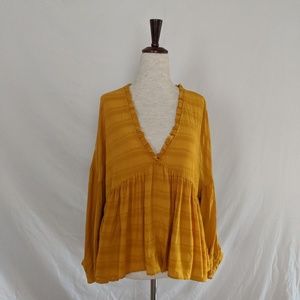 Lucky Brand Mustard Blouse